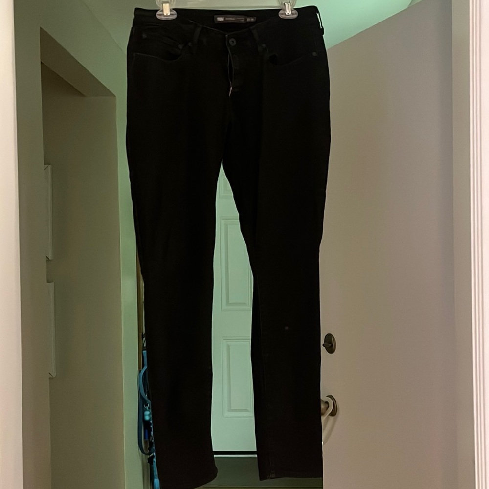 Black midrise skinny jeans